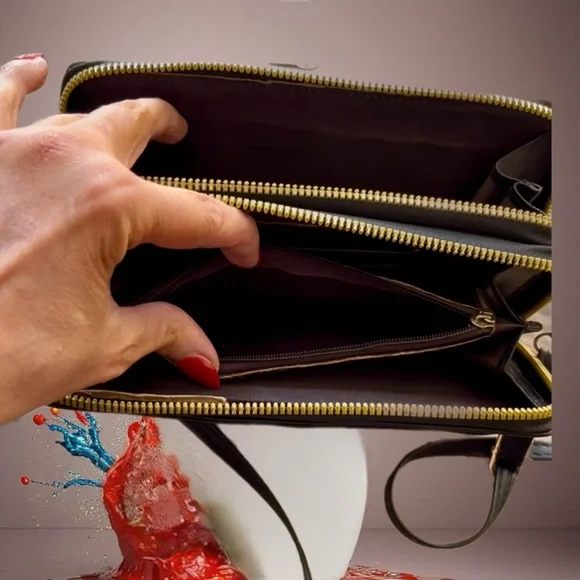 Elegant Black Crossbody Wallet Bag - Picture 10 of 13